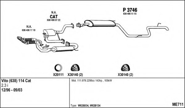 FENNO ME711 Exhaust System